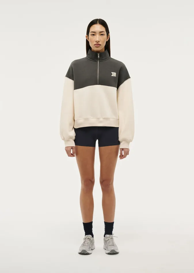 PE Nation CENTRE FIELD SWEAT IN WHISPER WHITE GUNMETAL Women Sweatshirts