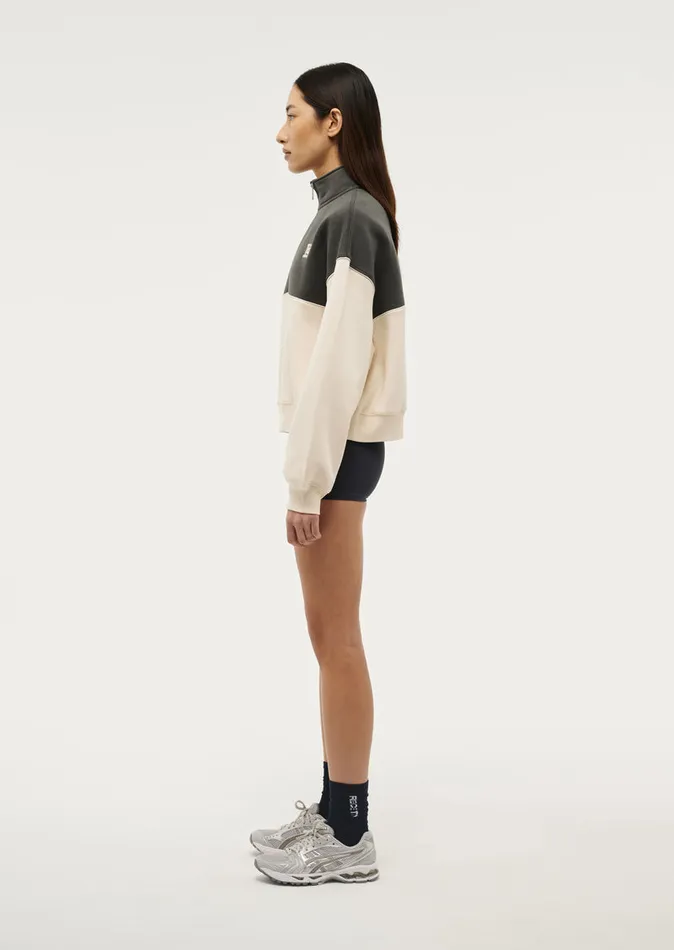 PE Nation CENTRE FIELD SWEAT IN WHISPER WHITE GUNMETAL Women Sweatshirts