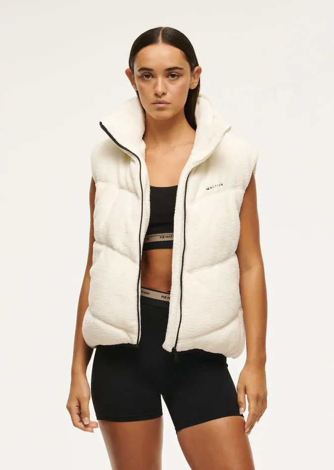 PE Nation FORTUNE VEST IN WHISPER WHITE Women Jackets