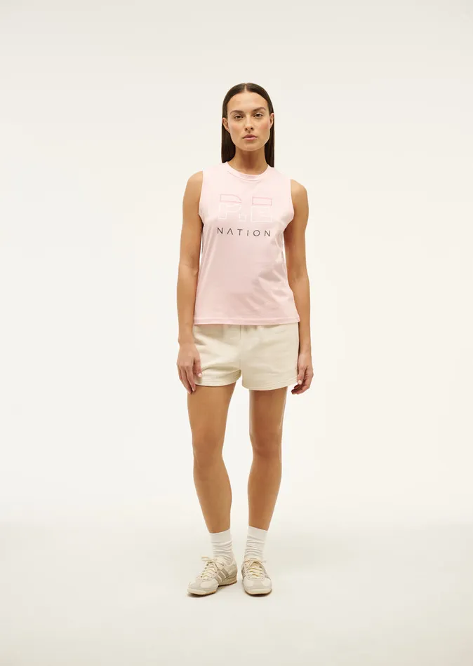 PE Nation HEADS UP TANK IN CRYSTAL ROSE Women Tanks