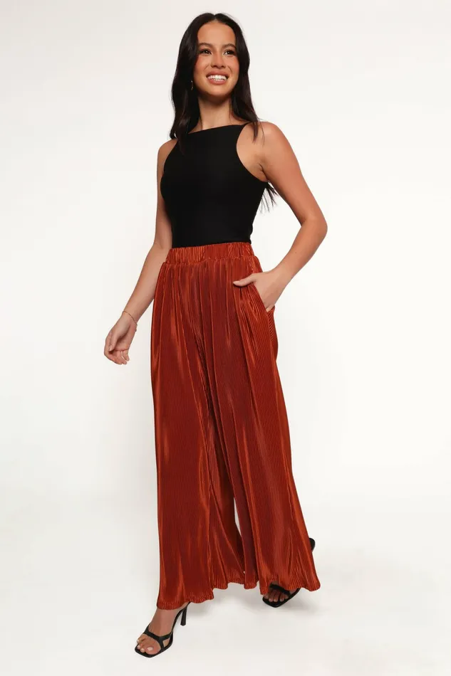 Pants Petal and Pup Women Leria Wide Pant Burnt Orange