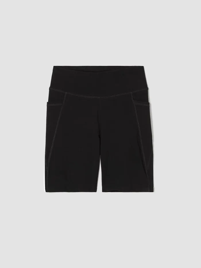 Pants Shorts and Jumpsuits Women Eileen Fisher Pima Cotton Stretch Jersey Shorts Black