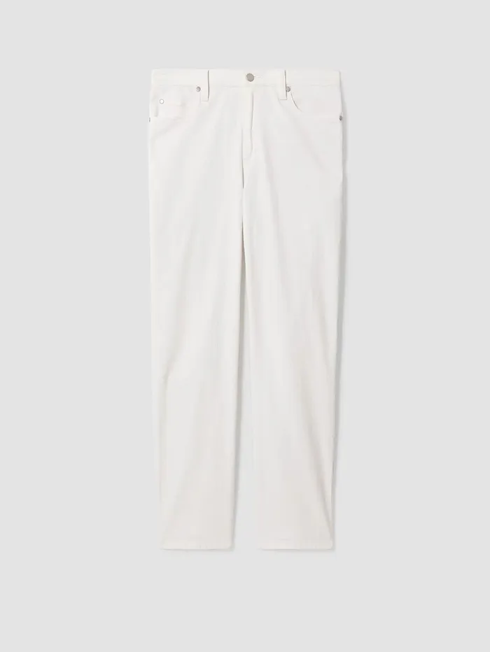 Pants Shorts and Jumpsuits Women Eileen Fisher Undyed Organic Cotton Denim Straight Jean Undyed Natural