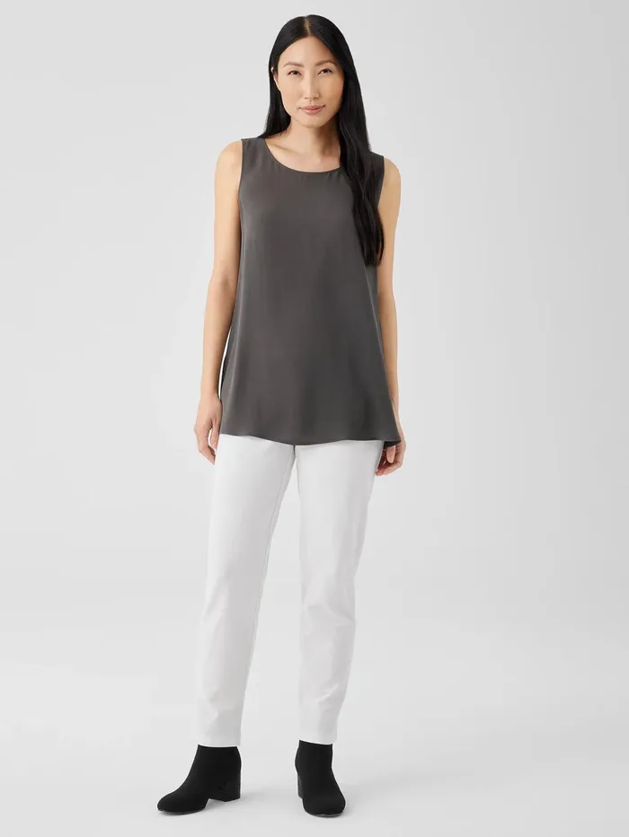 Pants Shorts and Jumpsuits Women Eileen Fisher Washable Stretch Crepe Pant White Pants Shorts and Jumpsuits Women Eileen Fisher Washable Stretch Crepe Pant White
