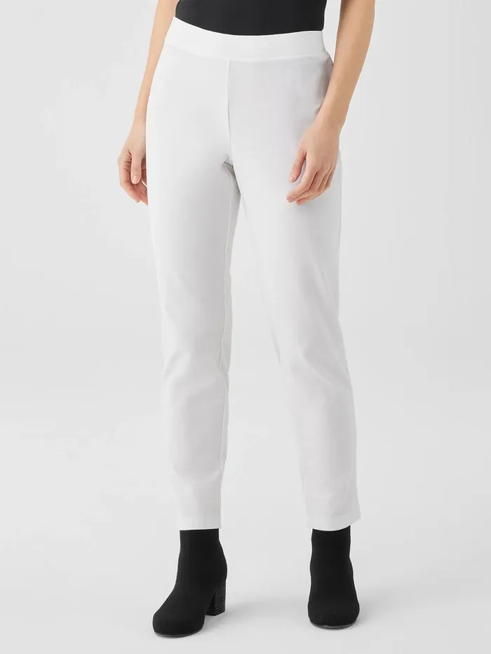 Pants Shorts and Jumpsuits Women Eileen Fisher Washable Stretch Crepe Pant White