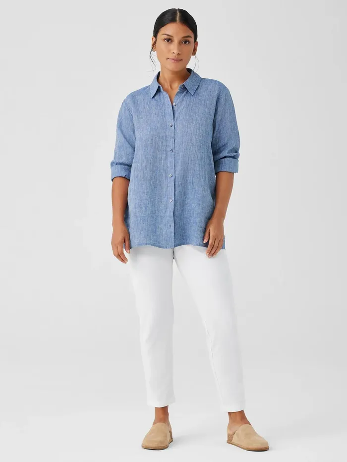 Pants Shorts and Jumpsuits Women Eileen Fisher Washable Stretch Crepe Pant White