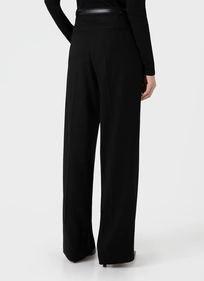 Pants ussunspel Women Wool Flannel Trouser Black Pants ussunspel Women Wool Flannel Trouser Black