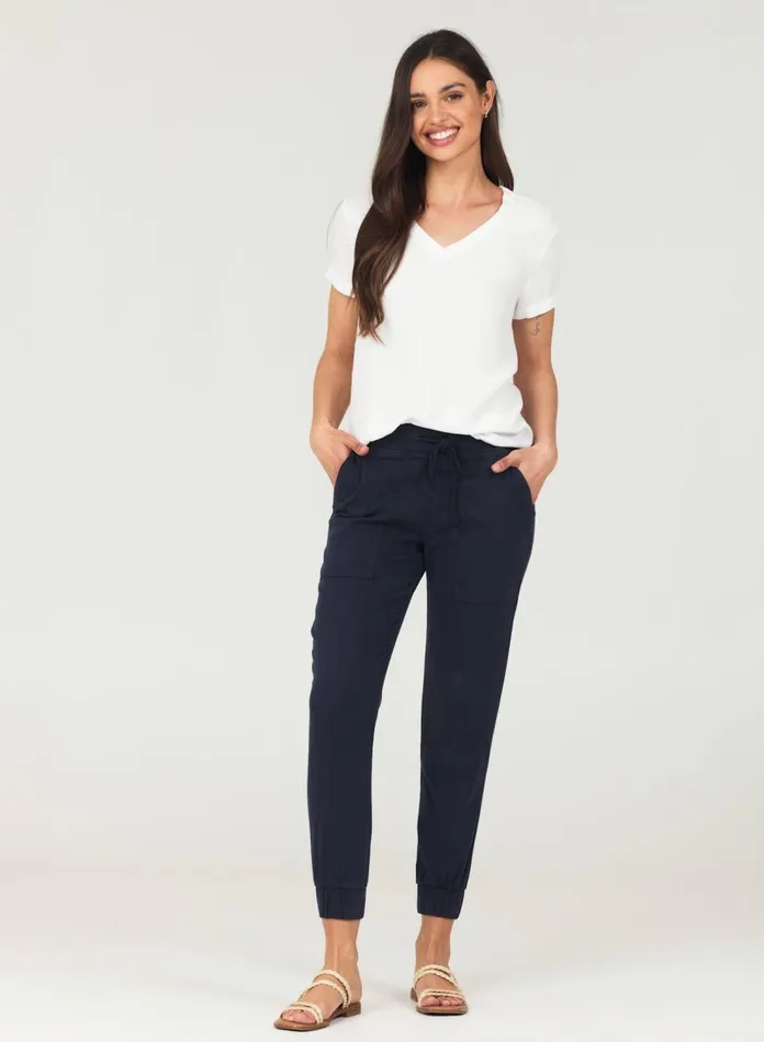 Pants Women Bella Dahl Pocket Jogger 8211 Endless Sea Pants Women Bella Dahl Pocket Jogger 8211 Endless Sea