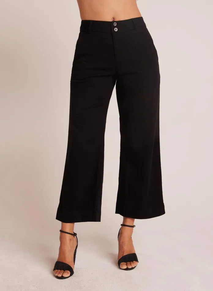 Pants Women Bella Dahl Saige Wide Leg Crop 8211 Black Pants Women Bella Dahl Saige Wide Leg Crop 8211 Black