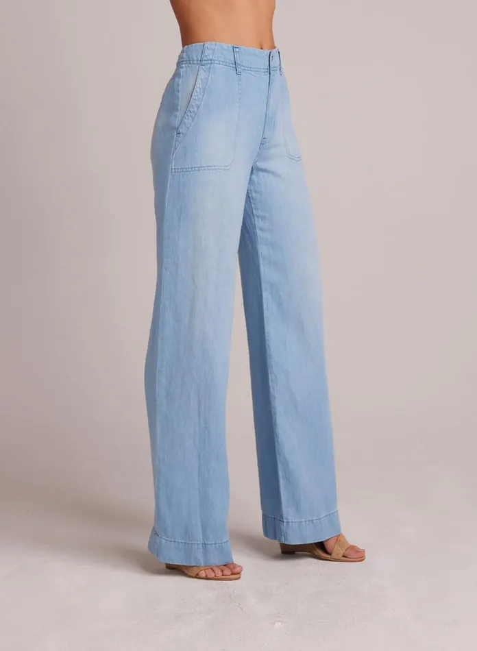 Pants Women Bella Dahl Taylor Utility Wide Leg Jean 8211 Coastal Wash Pants Women Bella Dahl Taylor Utility Wide Leg Jean 8211 Coastal Wash