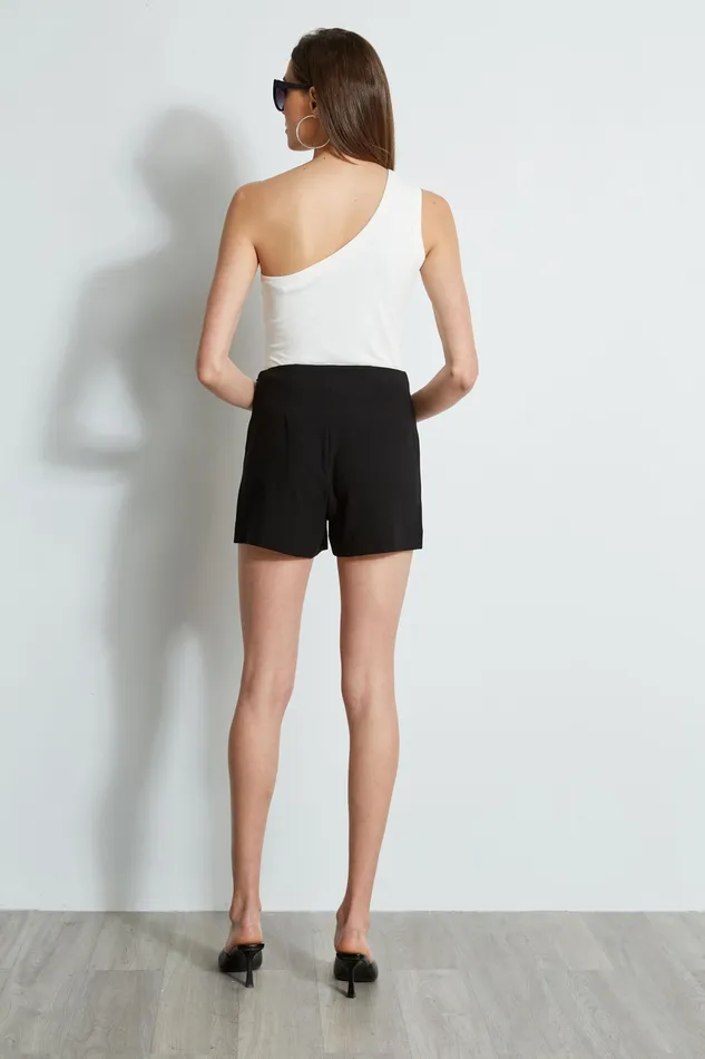 Pants Women Elie Tahari Crepe Shorts BLACK