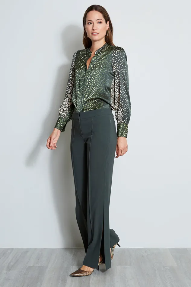 Pants Women Elie Tahari Side Slit Pant CAMOFLAUGE