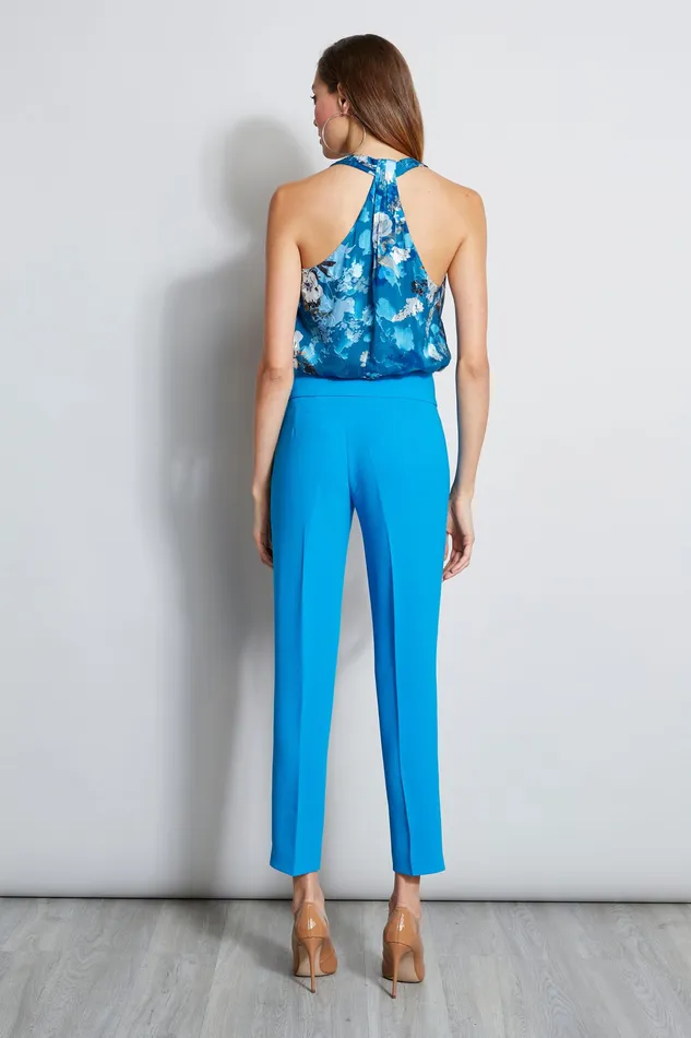 Pants Women Elie Tahari Slim Crepe Pant PERSIAN BLUE