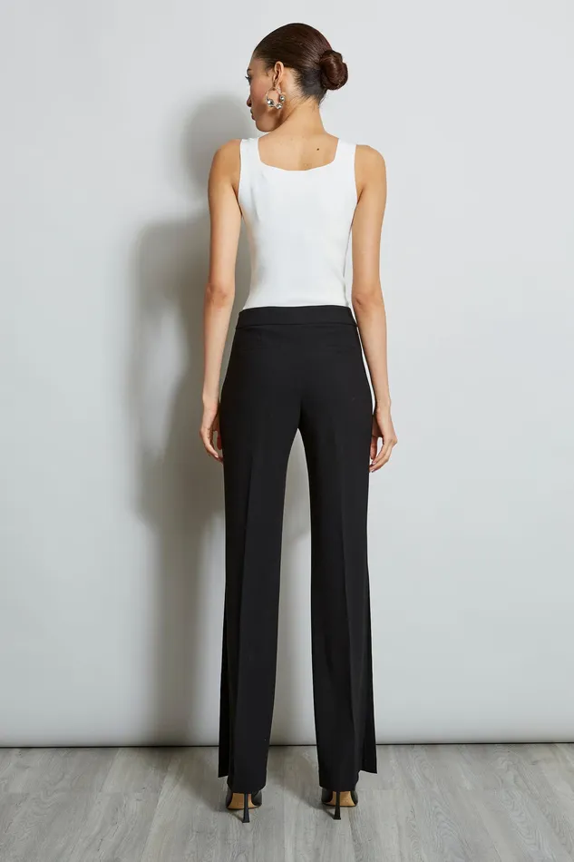 Pants Women Elie Tahari Slit Button Pant BLACK