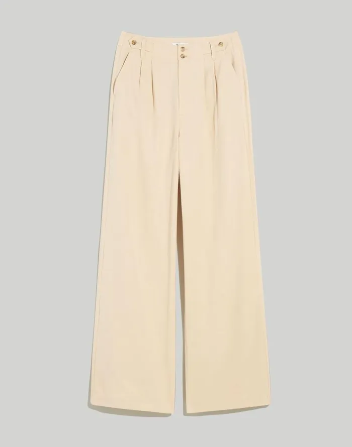 Pants Women Madewell The Plus Harlow WideLeg Pant In Drapey Twill Harvest Moon