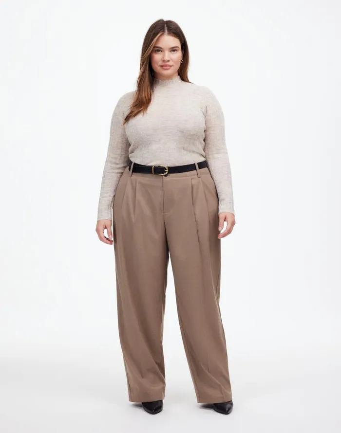 Pants Women Madewell The Plus Harlow WideLeg Pant In Flannel Dark Oat Melange Pants Women Madewell The Plus Harlow WideLeg Pant In Flannel Dark Oat Melange