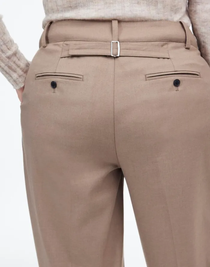 Pants Women Madewell The Plus Harlow WideLeg Pant In Flannel Dark Oat Melange