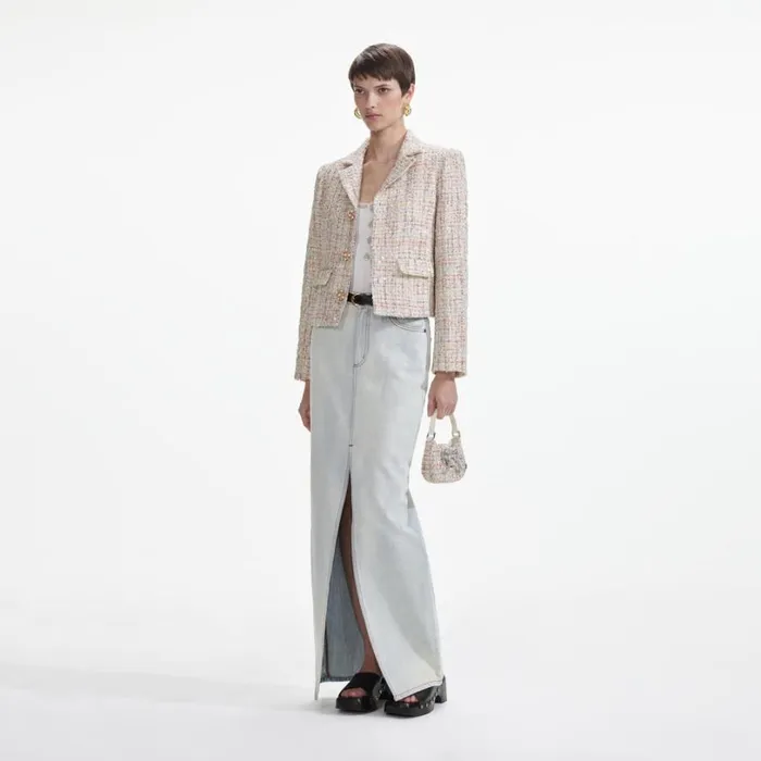 Pastel Boucle Jacket Women Self Portrait Outerwear Pastel Boucle Jacket Women Self Portrait Outerwear
