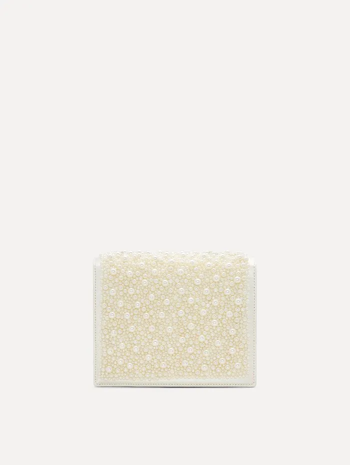 Pearl Embroidered Mini TRO Bag Pearl Women Oscar De La Renta Handbags Pearl Embroidered Mini TRO Bag Pearl Women Oscar De La Renta Handbags
