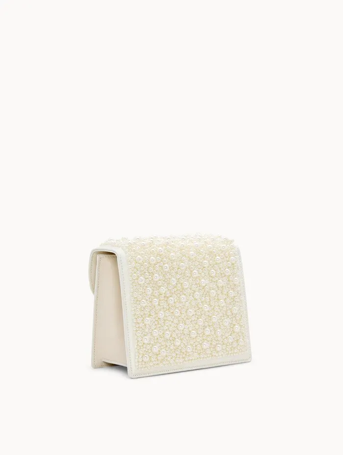 Pearl Embroidered Mini TRO Bag Pearl Women Oscar De La Renta Handbags Pearl Embroidered Mini TRO Bag Pearl Women Oscar De La Renta Handbags