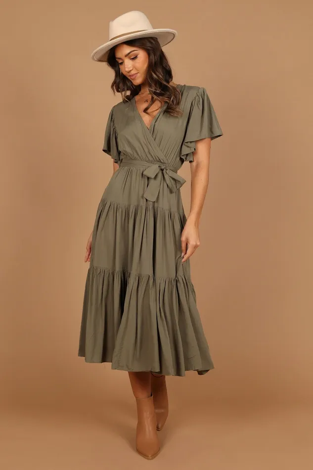 Petal and Pup Event Dresses Women Barker Dress Olive