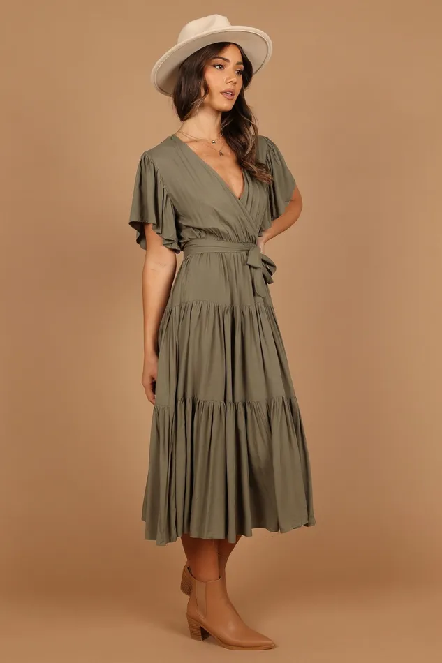 Petal and Pup Event Dresses Women Barker Dress Olive