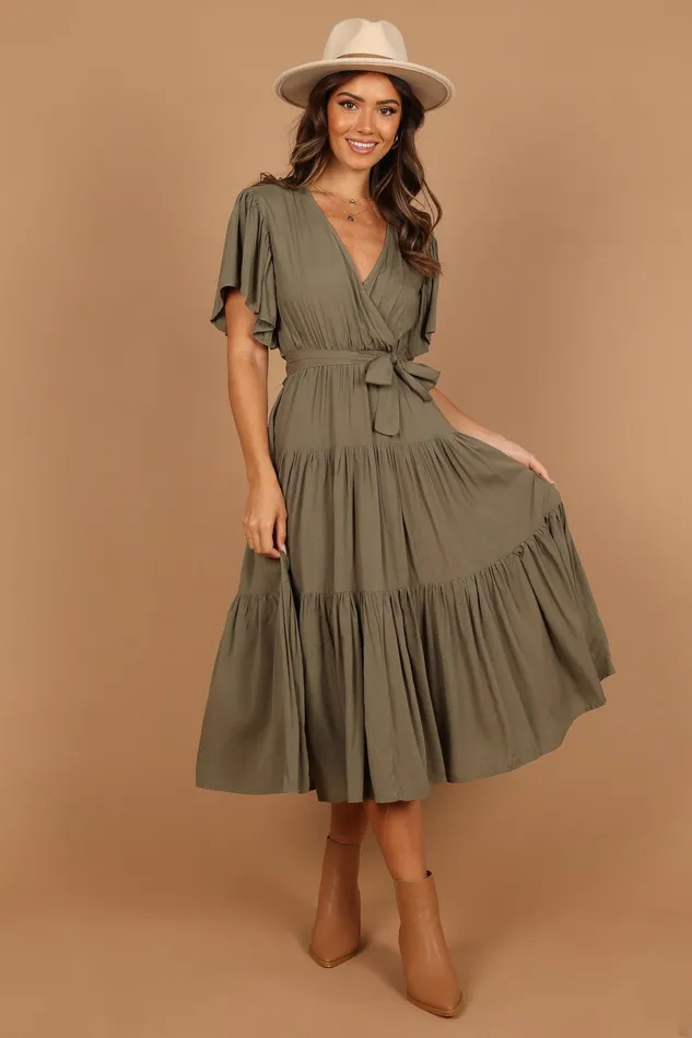 Petal and Pup Event Dresses Women Barker Dress Olive