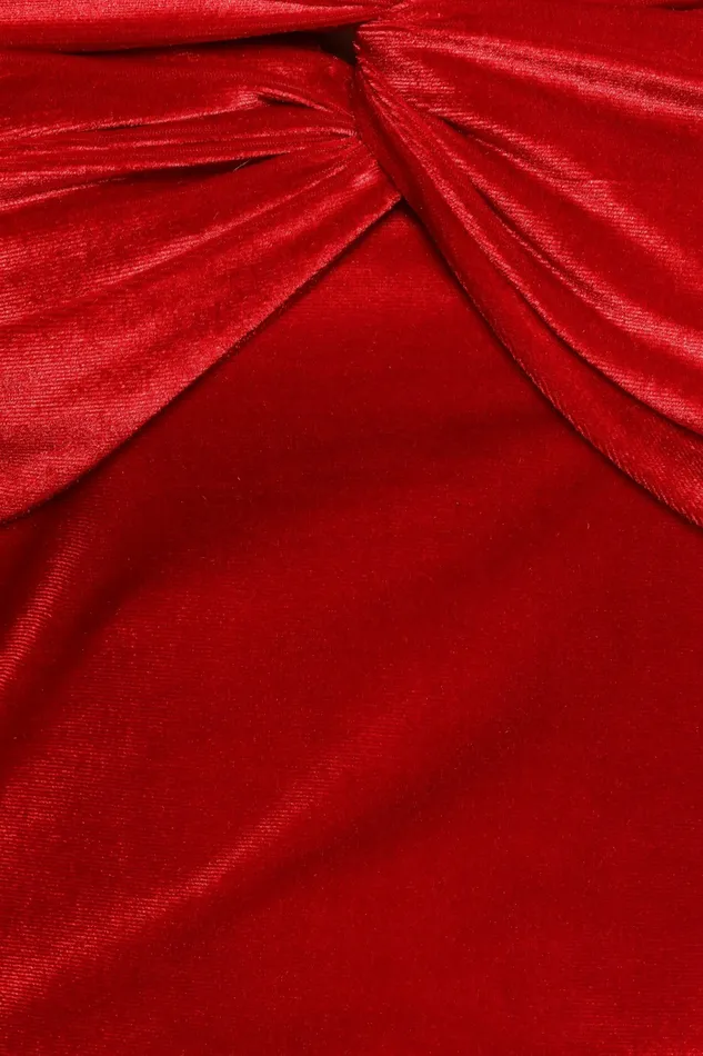 Petal and Pup Off The Shoulder Tops Women Rita Velvet Off Shoulder Top Red