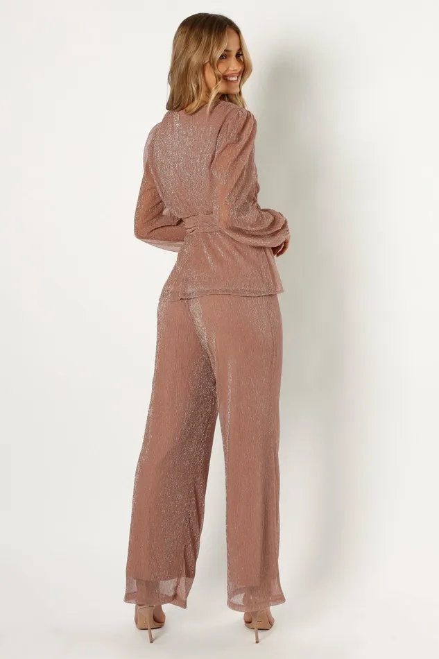 Petal and Pup Ramona Wide Leg Pants Rose Women Matching Sets