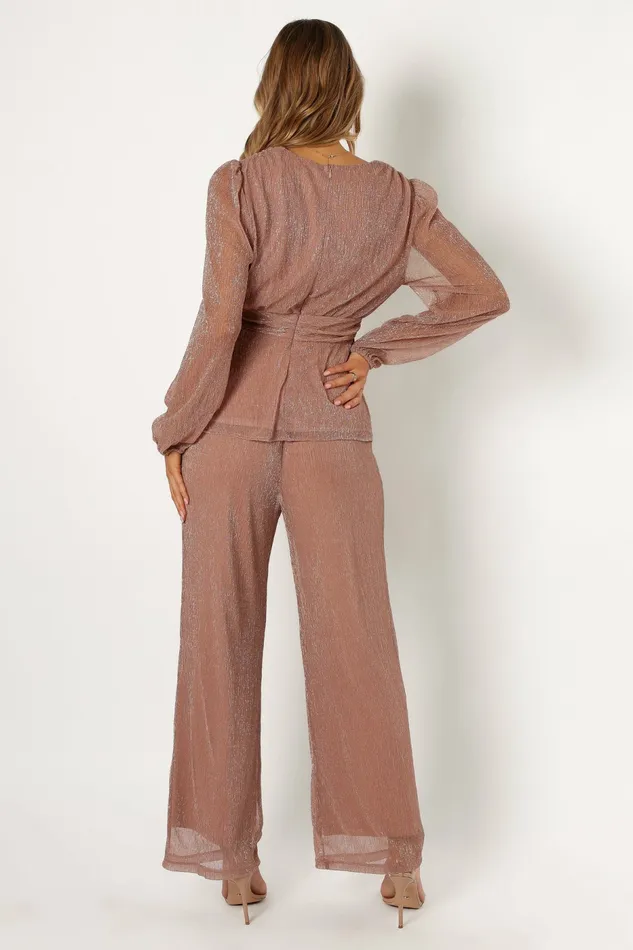 Petal and Pup Ramona Wide Leg Pants Rose Women Matching Sets