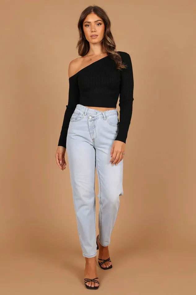 Petal and Pup Tina Top Black Women Crop Tops
