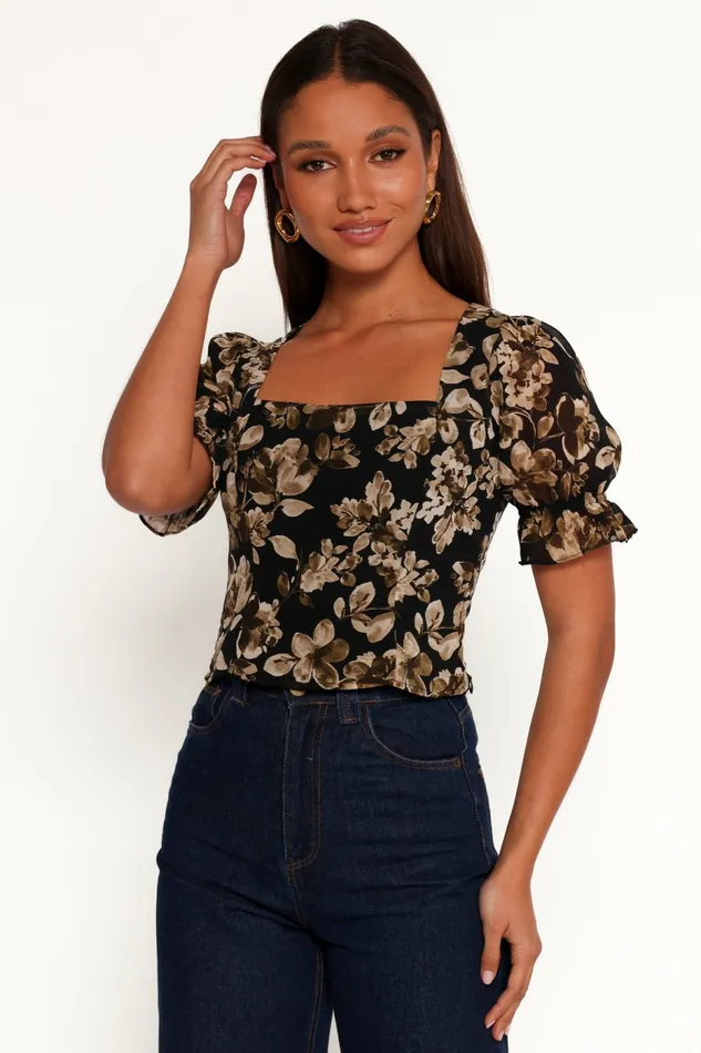 Petal and Pup Tops Women Lucie Top Midnight Taupe