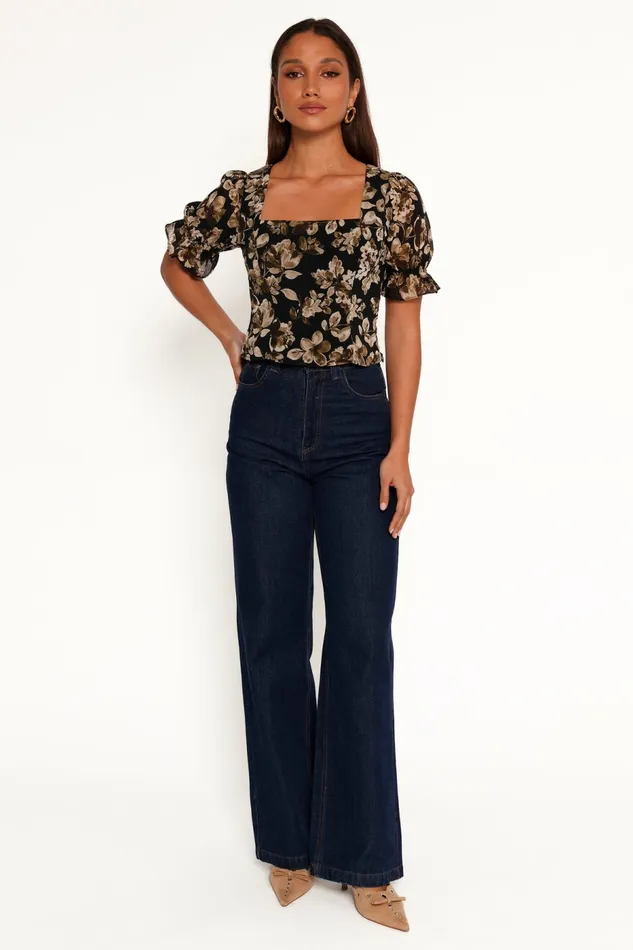 Petal and Pup Tops Women Lucie Top Midnight Taupe