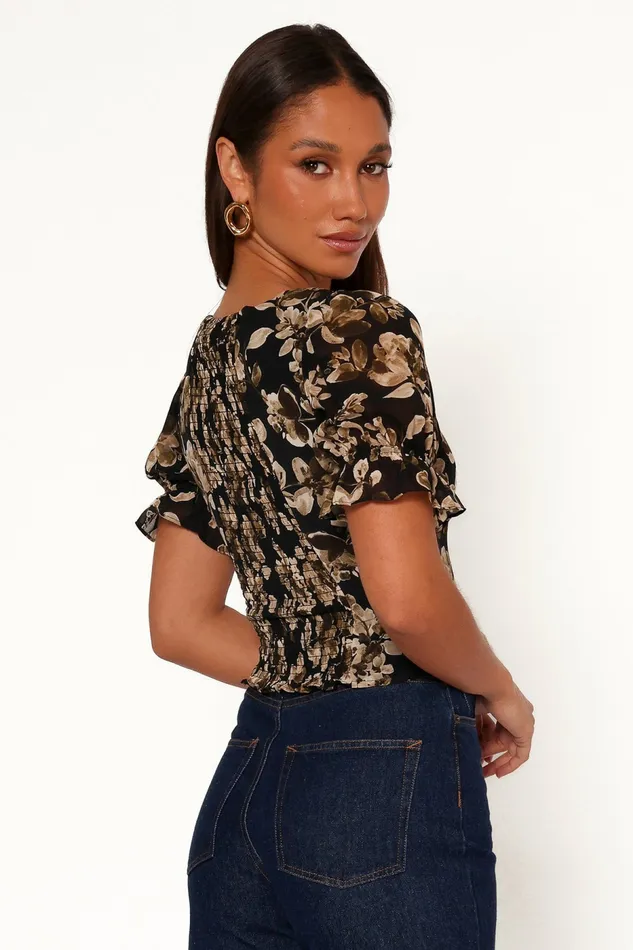 Petal and Pup Tops Women Lucie Top Midnight Taupe