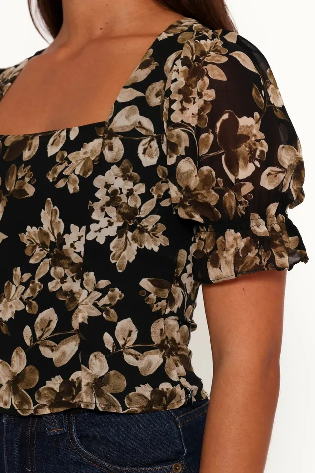 Petal and Pup Tops Women Lucie Top Midnight Taupe