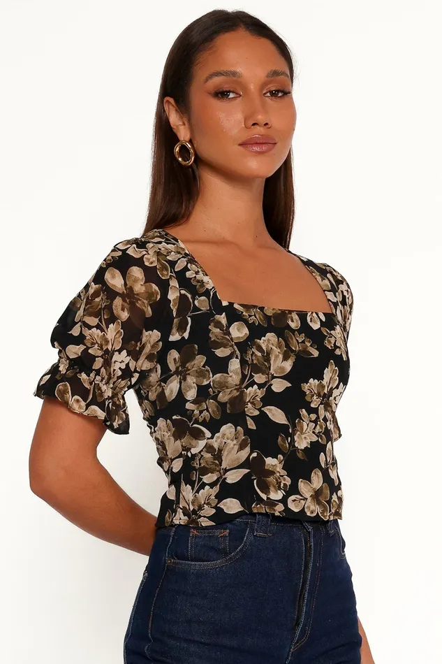 Petal and Pup Tops Women Lucie Top Midnight Taupe
