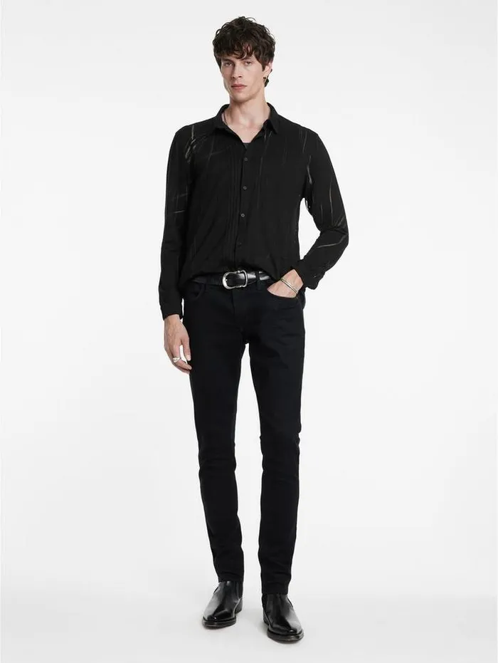 PHOENIX SHIRT Black Men John Varvatos Shirts