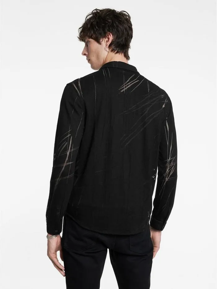 PHOENIX SHIRT Black Men John Varvatos Shirts