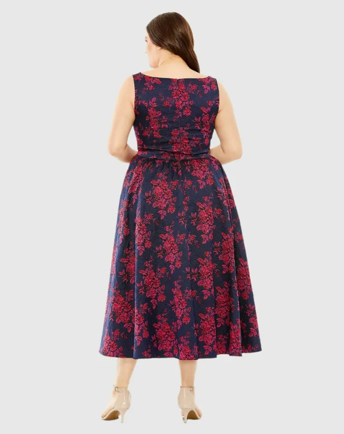 Plus Size Dresses Women Mac Duggal Sleeveless Floral Embroidered Dress Midnight Multi Plus Size Dresses Women Mac Duggal Sleeveless Floral Embroidered Dress Midnight Multi