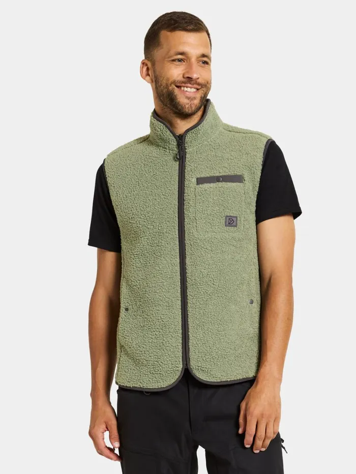 Pollux Men039s Vest Light Moss Men Didriksons Vests