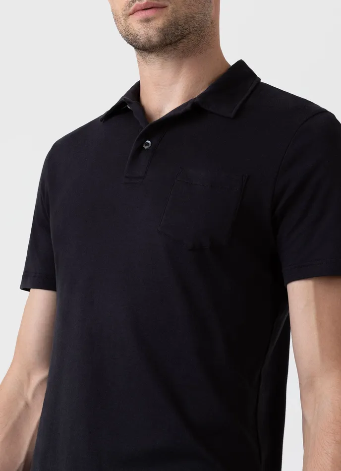 Polo Shirts Men Sea Island Cotton Riviera Polo Shirt Black ussunspel Polo Shirts Men Sea Island Cotton Riviera Polo Shirt Black ussunspel