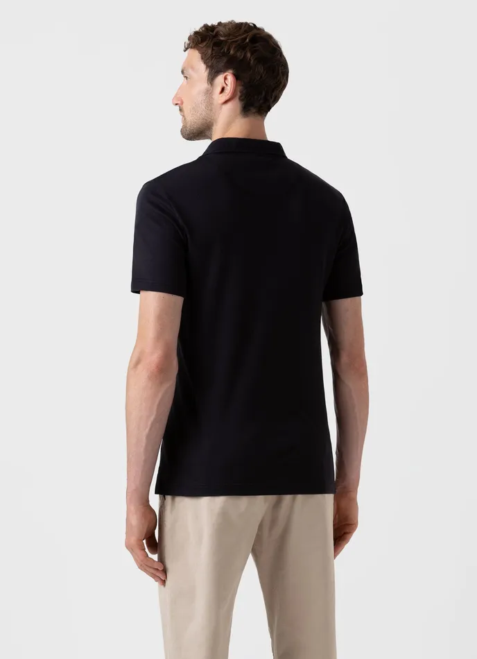 Polo Shirts Men Sea Island Cotton Riviera Polo Shirt Black ussunspel Polo Shirts Men Sea Island Cotton Riviera Polo Shirt Black ussunspel