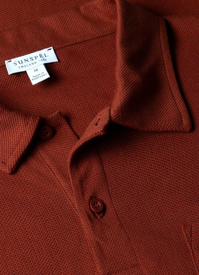 Polo Shirts ussunspel Men Riviera Polo Shirt Dark Clay Polo Shirts ussunspel Men Riviera Polo Shirt Dark Clay