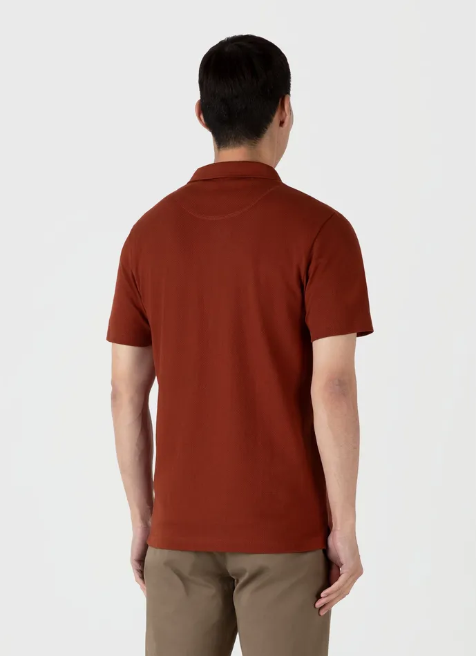 Polo Shirts ussunspel Men Riviera Polo Shirt Dark Clay Polo Shirts ussunspel Men Riviera Polo Shirt Dark Clay
