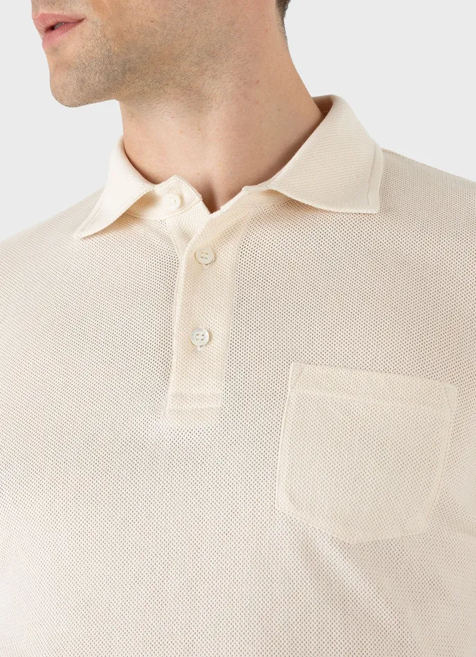 Polo Shirts ussunspel Men Sunspel x WM Brown Long Sleeve Polo Shirt Undyed Polo Shirts ussunspel Men Sunspel x WM Brown Long Sleeve Polo Shirt Undyed