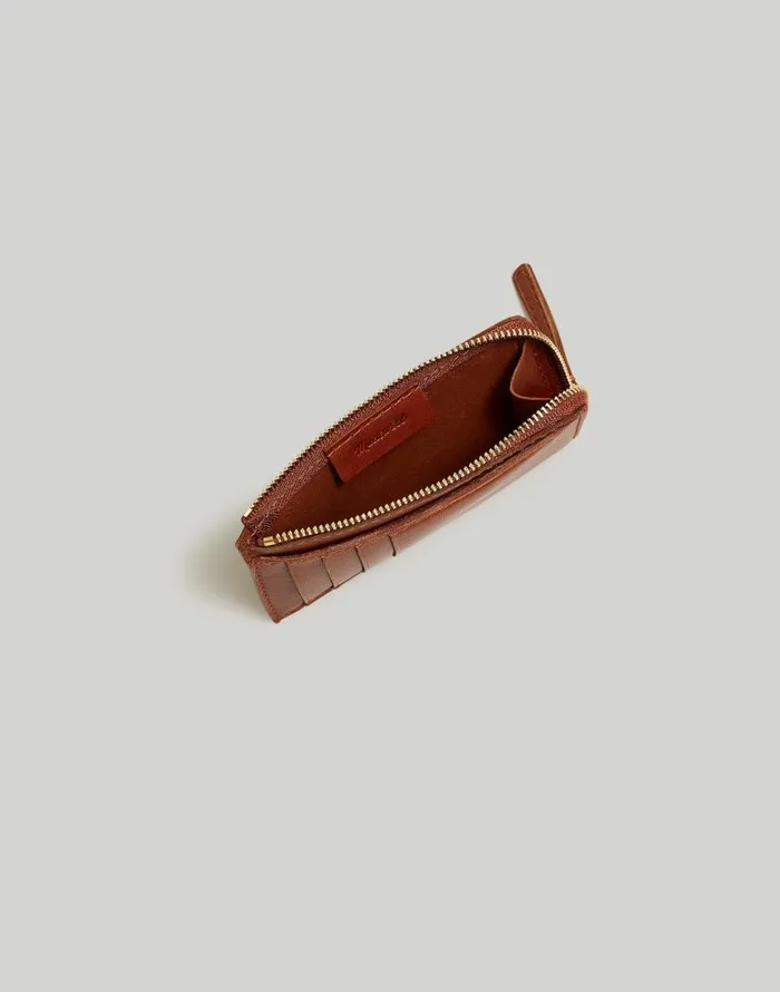 Pouches and Wallets Women Madewell The Zip Card Case Wallet Warm Cinnamon