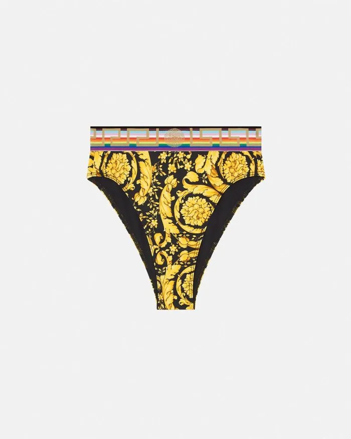 Pride Barocco Bikini Bottoms Blackprint Women Versace Swimwear