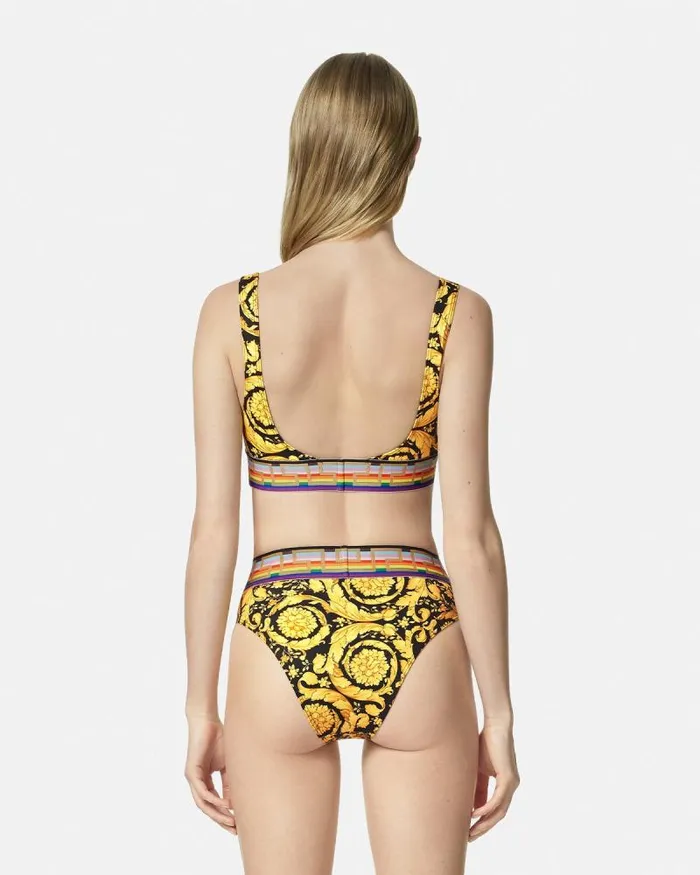 Pride Barocco Bikini Bottoms Blackprint Women Versace Swimwear