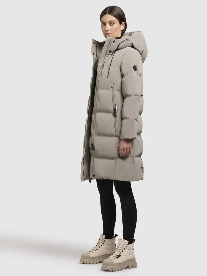 Puffer Coats KHUJO Women Mantel LONI Graubeige Graubeige