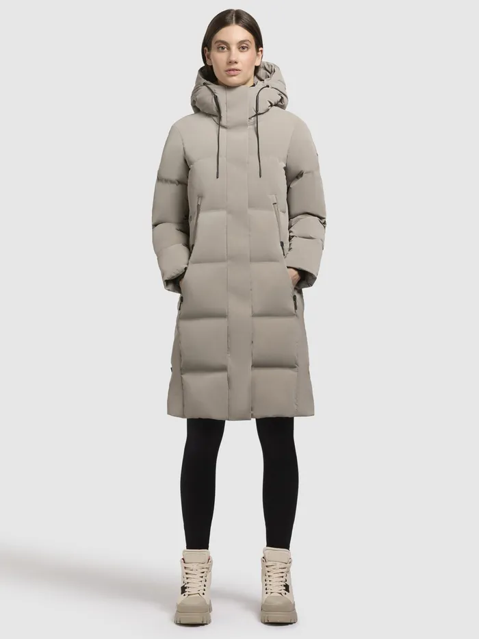 Puffer Coats KHUJO Women Mantel LONI Graubeige Graubeige
